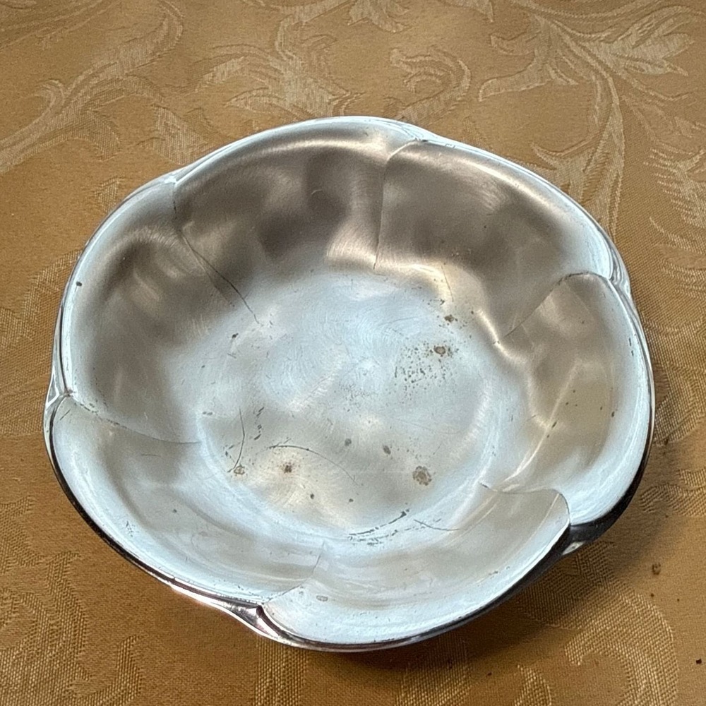 Vintage WMF Ikora Silver Plated Scalloped Footed Candy Bowl